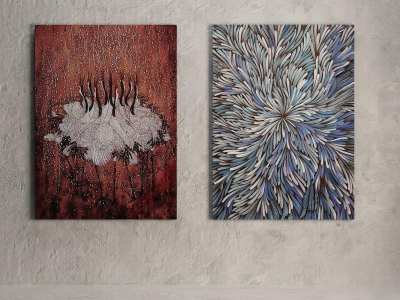 现代装饰画3D模型下载